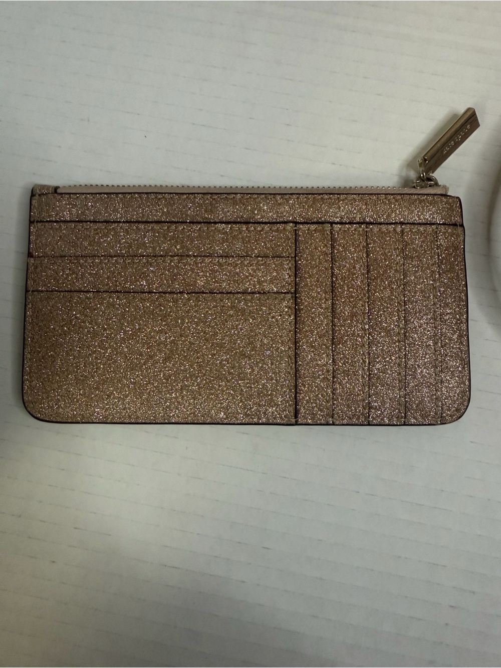 Kate Spade Rose Gold Glitter Tinsel Purse Crossbody Handbag & Card Wallet - Picture 3 of 8